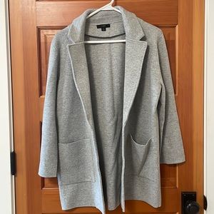 Grey JCrew sweater blazer